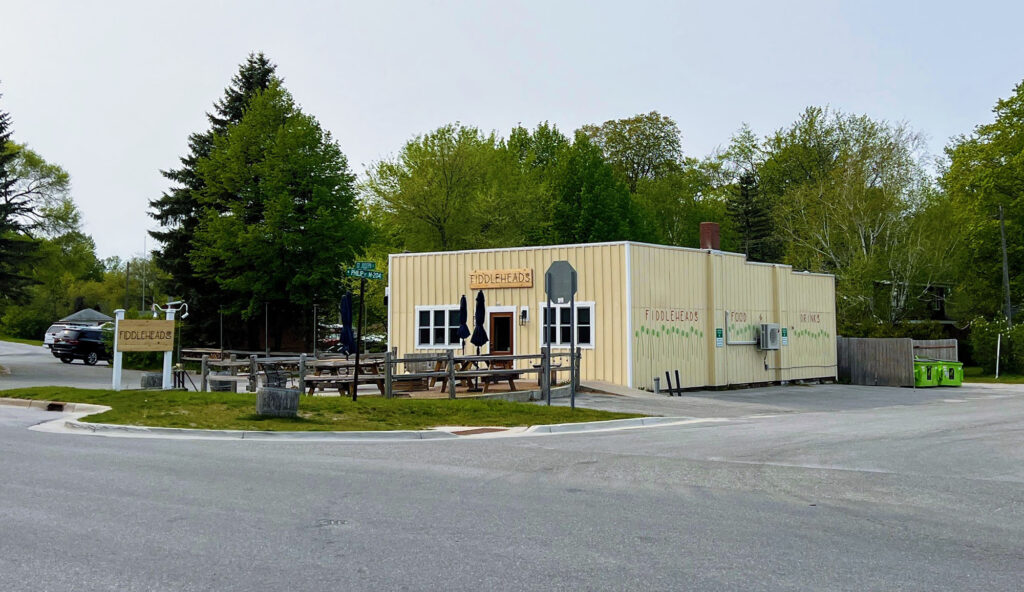 Fiddleheads restaurant in the town of Lake Leelanau